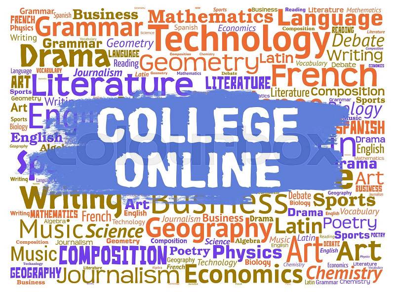 College Online Shows Web Site And Colleges, stock photo