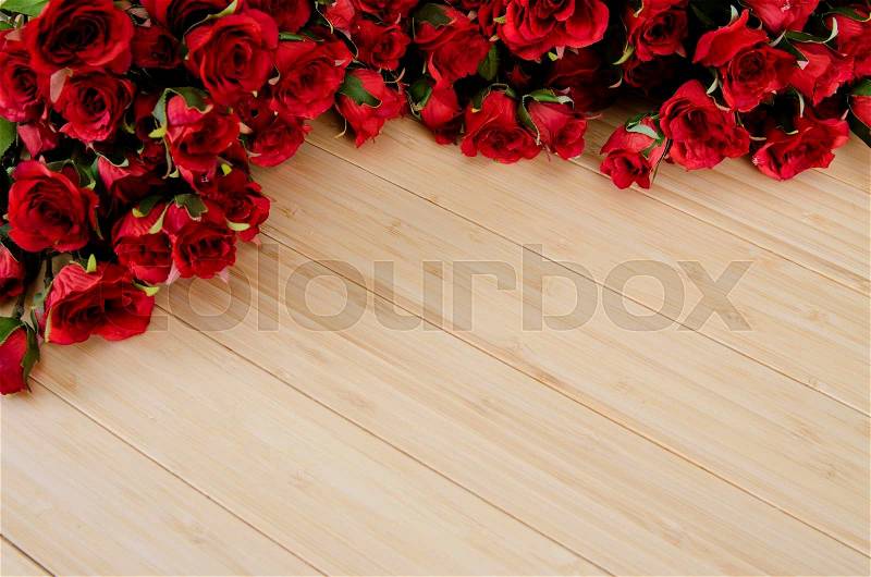 Rose flowers arranged with copyspace for your text, stock photo