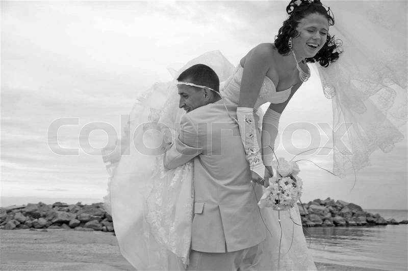 Day of wedding for in love the happiest day in a life, stock photo