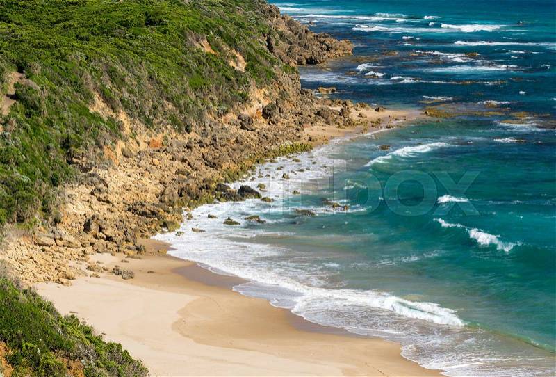 Great Ocean Road coastline, Australia, stock photo
