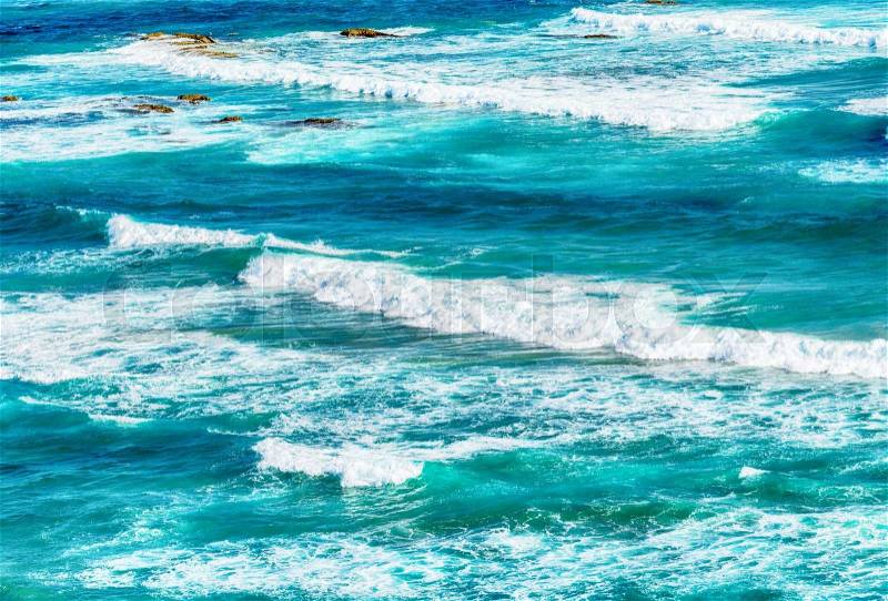 Waves on the Great Ocean Road ocean, Australia, stock photo
