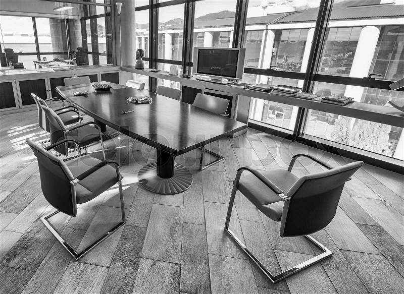 Conference hall in a modern office. Corporate and business concept, stock photo