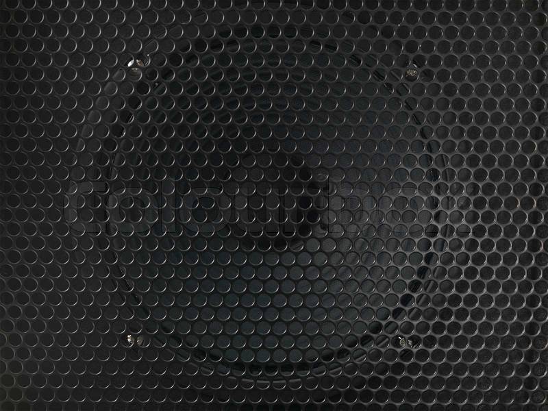 A modern black amplifier audio speaker image, stock photo