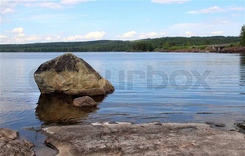 Beautiful nature wild of Finland and stones , stock photo