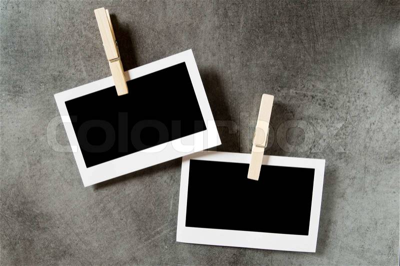 Designer concept - blank photo frames for your photos, stock photo
