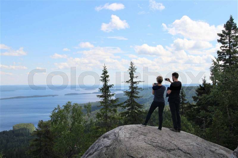 Beautiful nature of national park Koli, Finland , stock photo