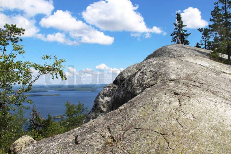 Beautiful nature of national park Koli, Finland, stock photo