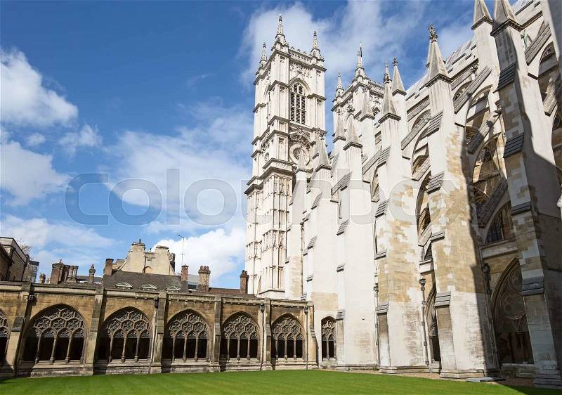 Westminster abbey in London, UK, stock photo