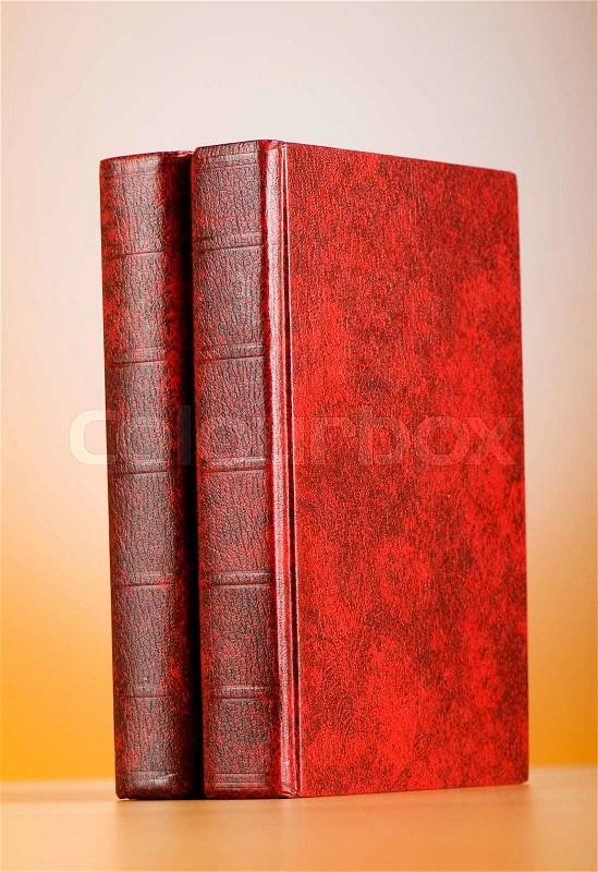 Education concept with red cover books, stock photo