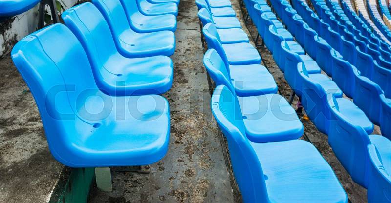 A group of empty seat or chair in stadium , theater or conxert, stock photo