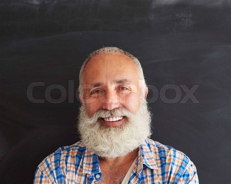 He looks happy and at ease at a first sight, also we can find this man as kindhearted person, stock photo