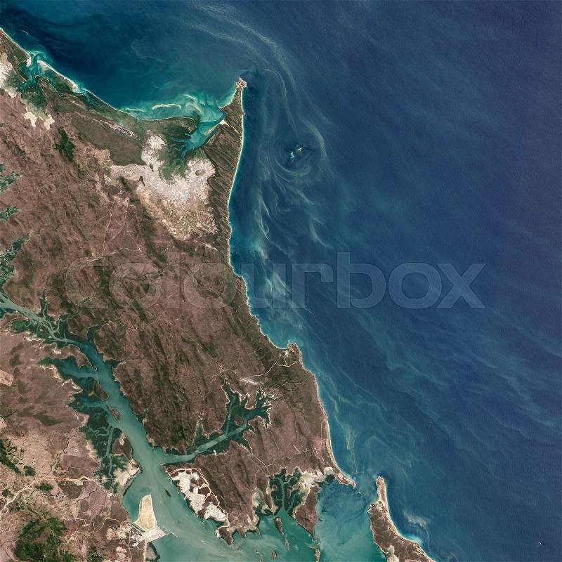 Earth view from space. Elements of this image furnished by NASA, stock photo