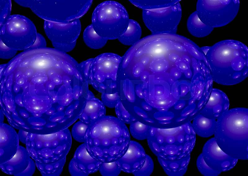 Abstract background. blue sphere, stock photo