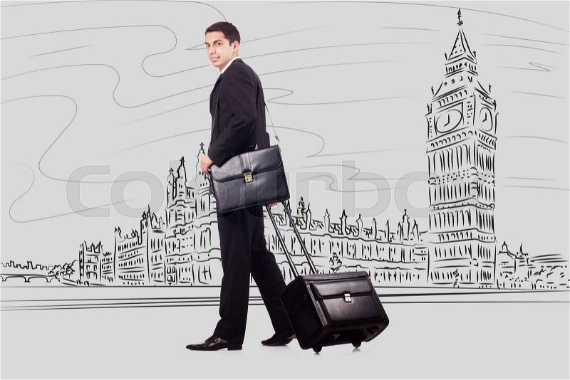 Young businesswoman on travel to London, stock photo