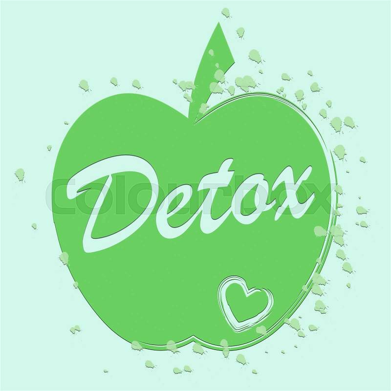 Health Detox Indicates Preventive Medicine And Apples, stock photo