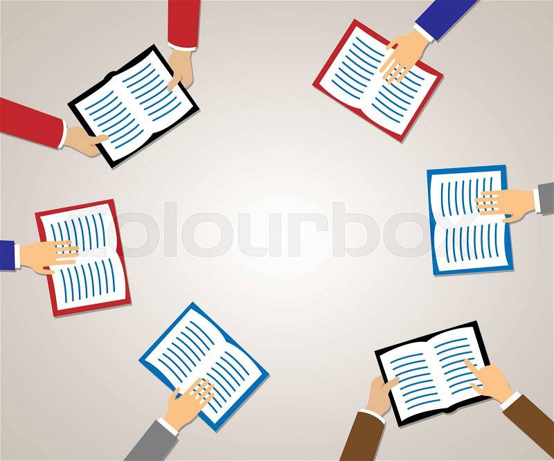 Books With Copyspace Meaning Education Fiction And Copy-Space, stock photo