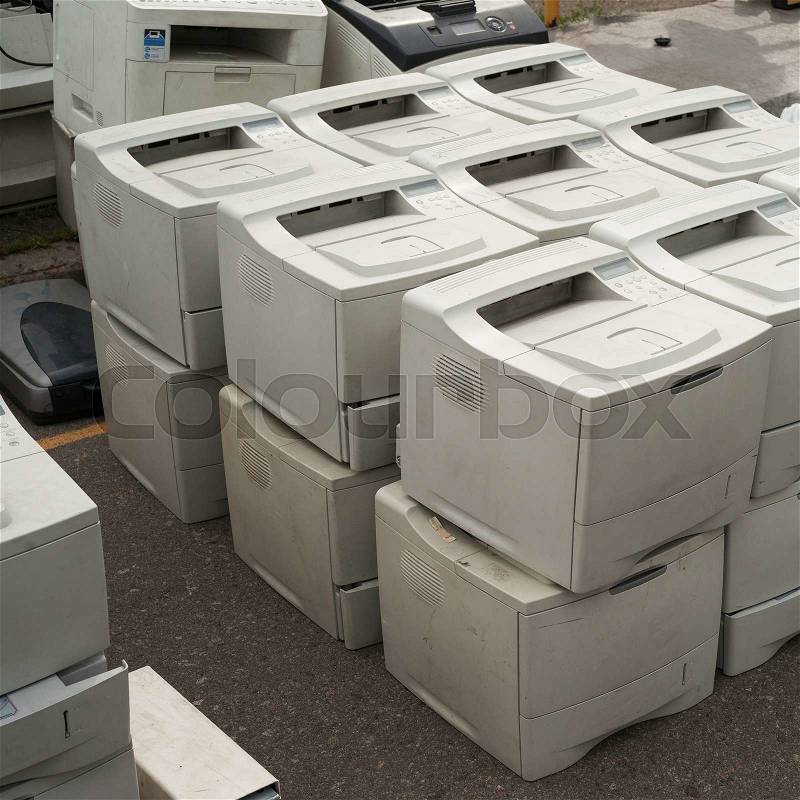 Old printers, stock photo