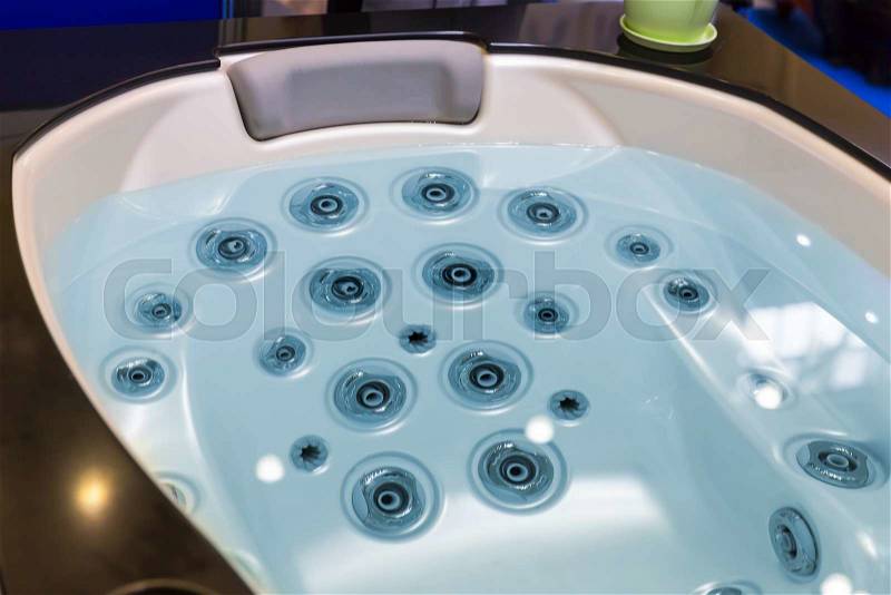 Close up view of modern hot tub, stock photo