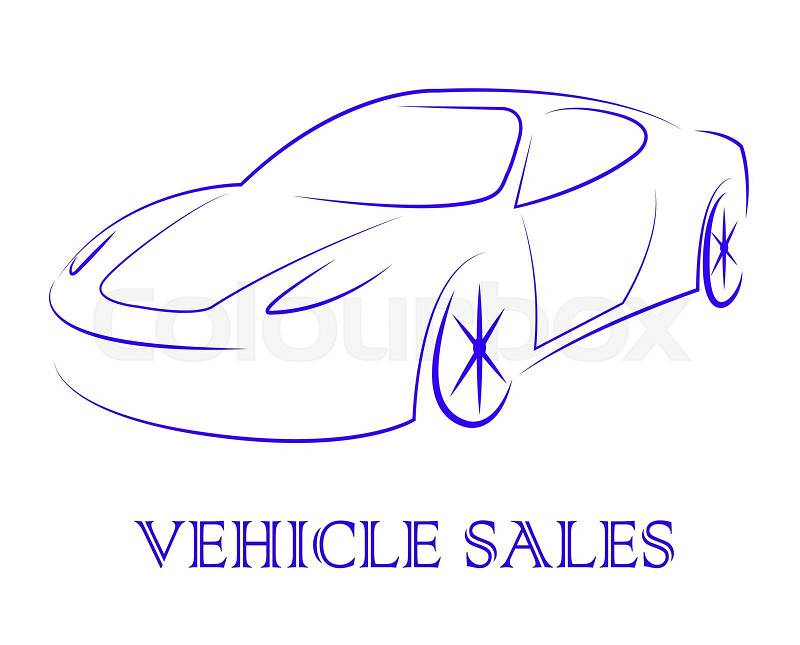 Vehicle Sales Represents Passenger Car And Automobile, stock photo