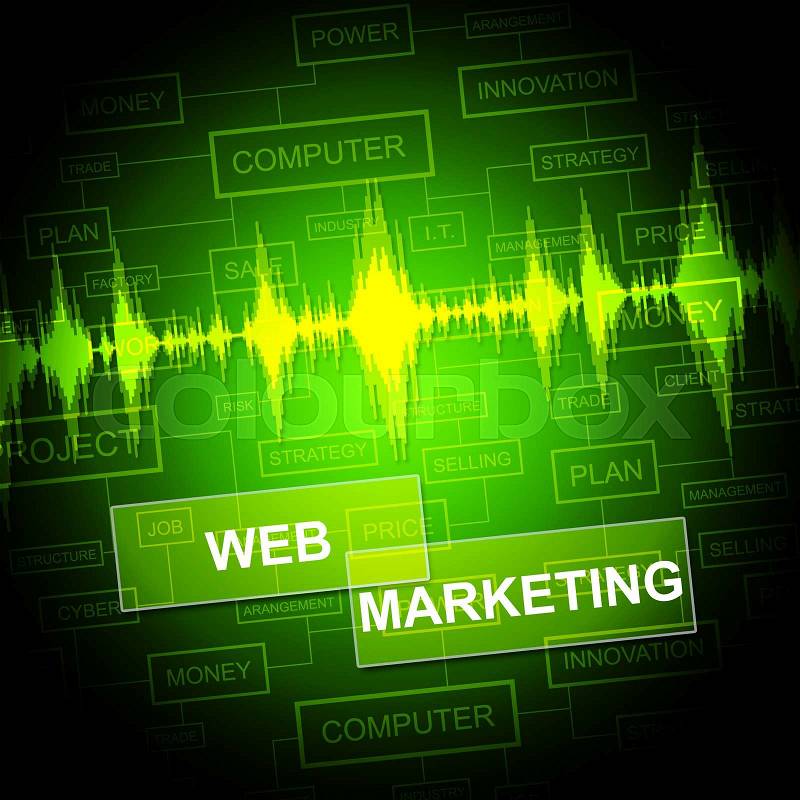 Web Marketing Means Network Sem And E-Marketing, stock photo