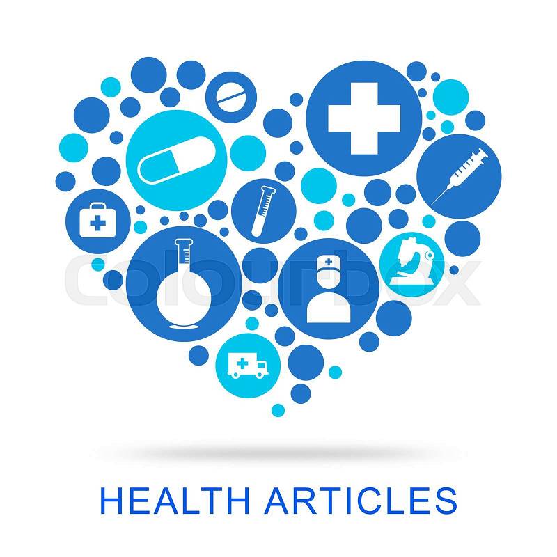 Health Articles Representing Preventive Medicine And Journalism, stock photo