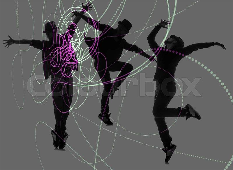 Group of dancer in dancing abstract concept, stock photo