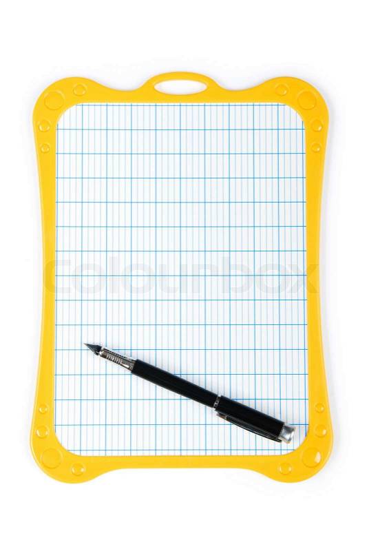 Writing board isolated on the white background, stock photo