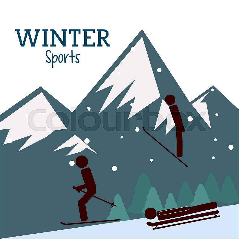 Winter sport concept with icons design, vector illustration 10 eps graphic, vector