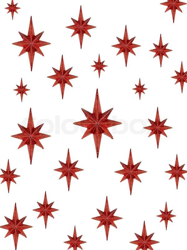 Christmas stars isolated against a white background 