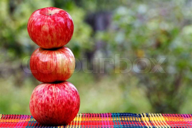 Juicy ripe apples , healthy food, vitamins vegetarian, stock photo