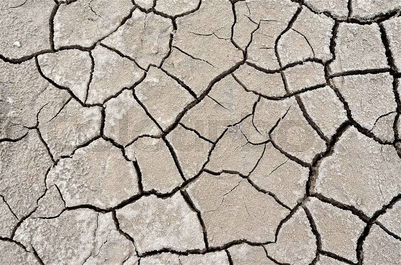 Texture cracked, dry the surface of the earth. Earth turned into a desert. Global warming, drought, stock photo