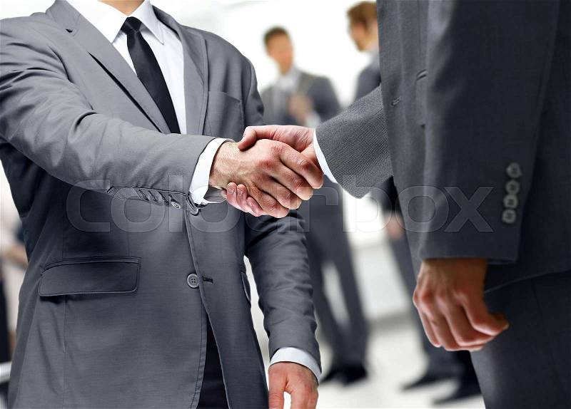 Business People Meeting Discussion Corporate Handshake Concept, stock photo