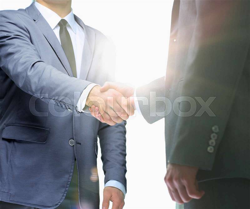 Business People Meeting Discussion Corporate Handshake Concept, stock photo