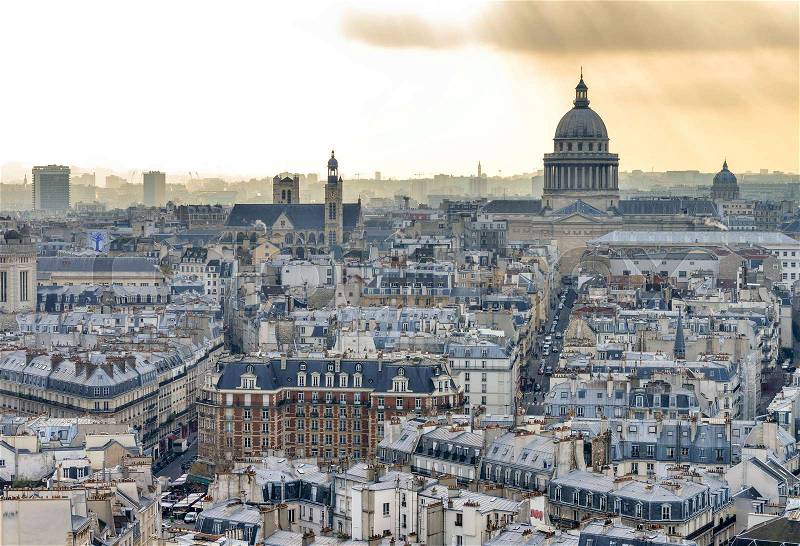 Paris buildings and skyline, France, stock photo