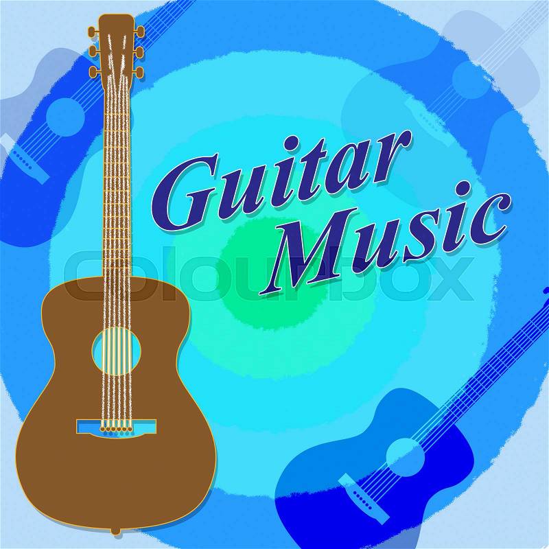 Guitar Music Shows Acoustic Guitarist Rock Musicians, stock photo