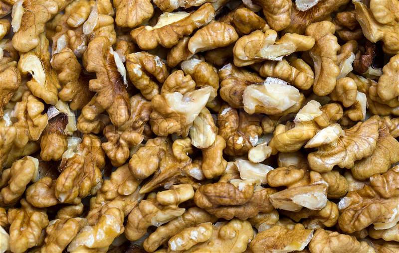 Background walnuts close-up shot Mixed Salted Nutty, stock photo