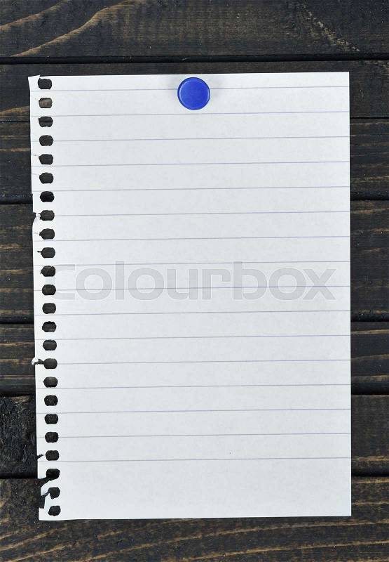 Empty page on wooden wall, stock photo
