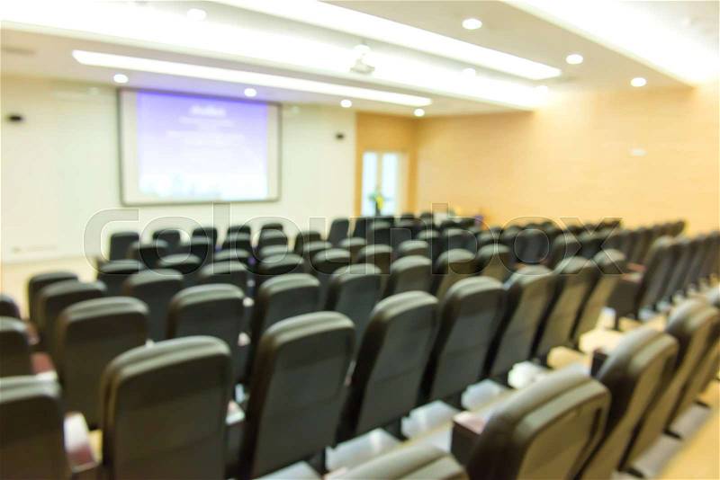 Empty chairs in theatre or conference hall, stock photo