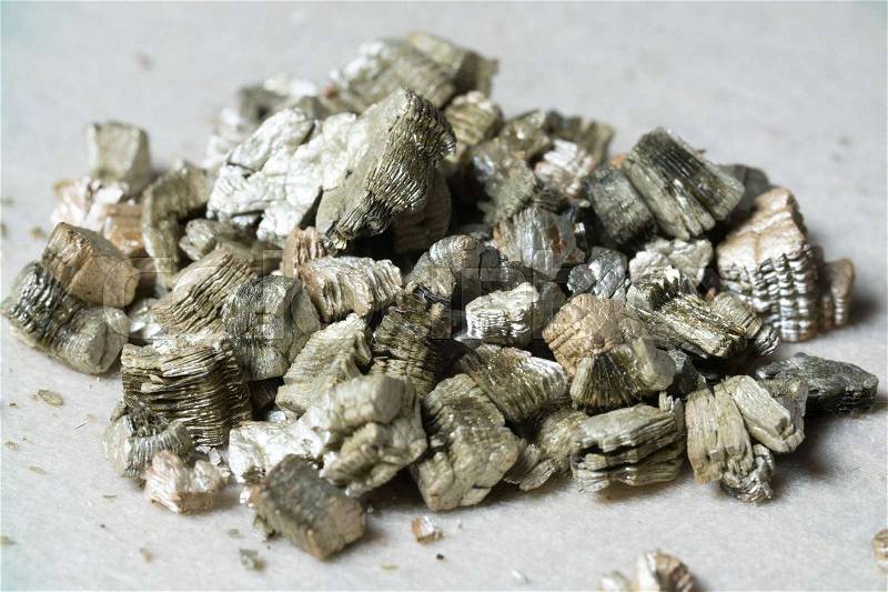 Mineral Vermiculite Samples for Production, stock photo