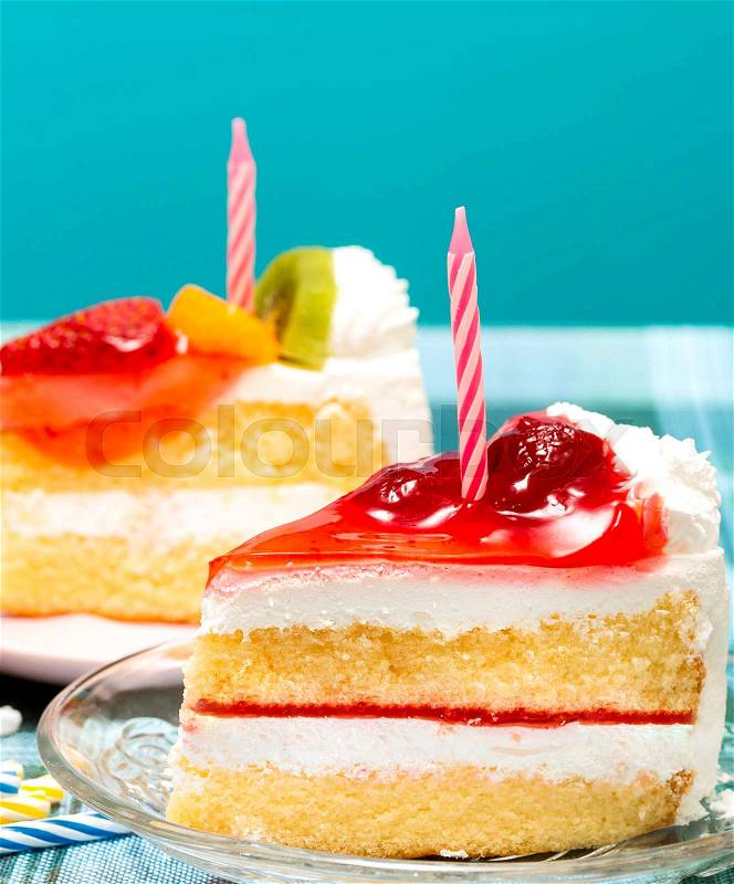 Cakes For Birthday Represents Berries Celebrates And Dessert, stock photo