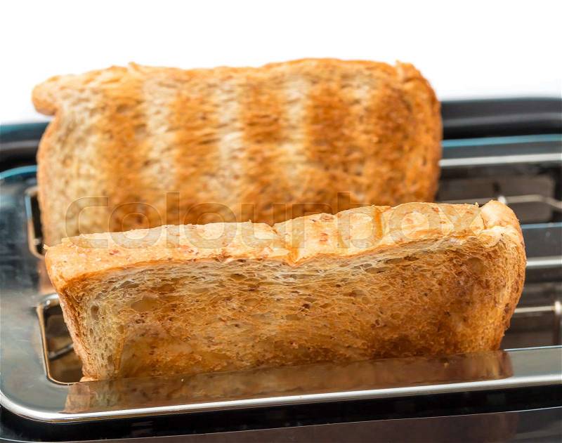 Toasted Bread Meaning Breakfast Toasts And Breaks, stock photo