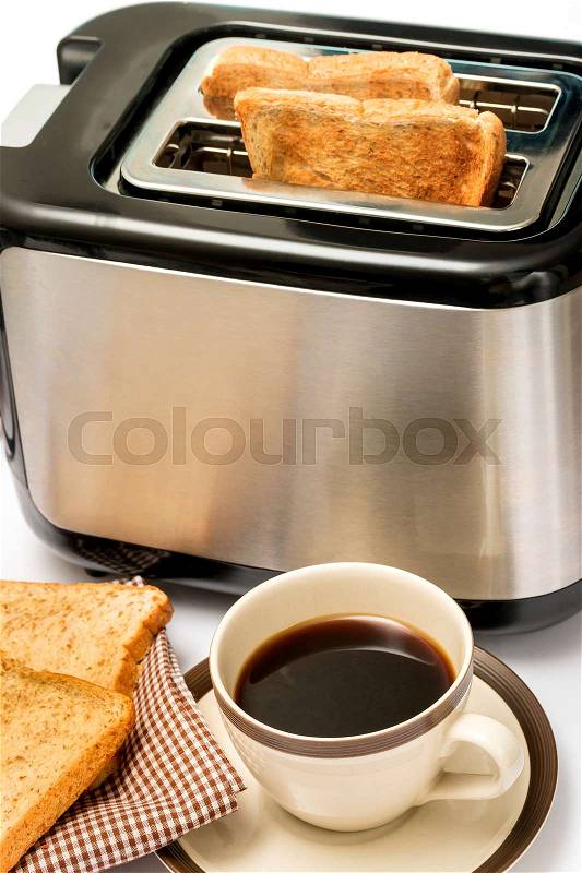 Coffee And Toast Representing Meal Time And Toasts, stock photo