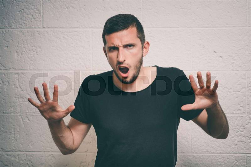 Man angry, stock photo