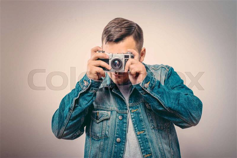 A man with a camera, stock photo