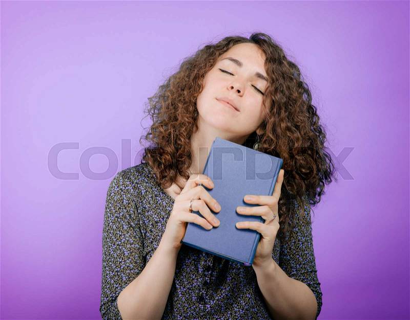 The woman with the book, stock photo
