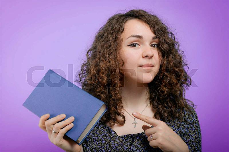 The woman with the book, stock photo