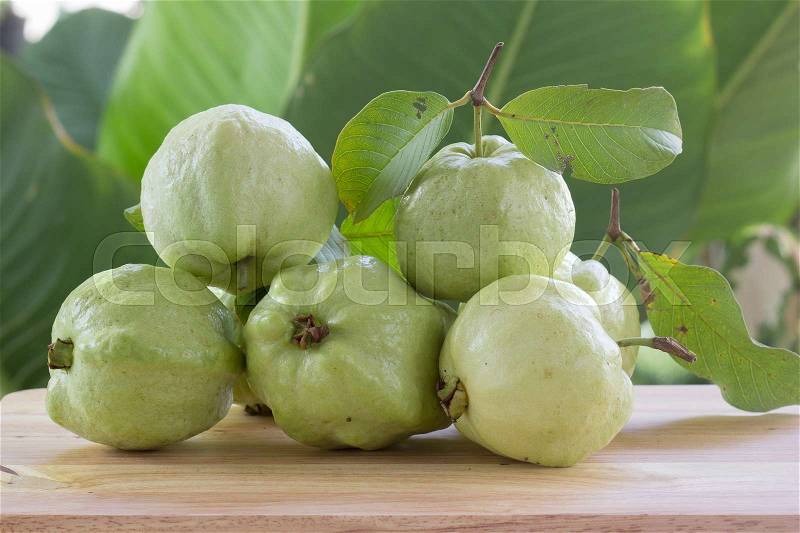 Fresh guava fruit on the table, stock photo