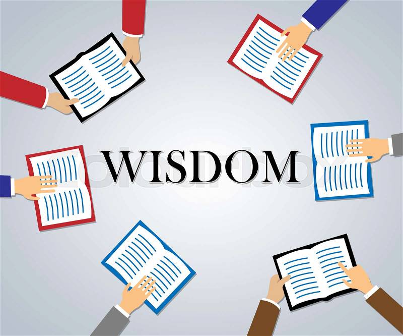 Wisdom Books Showing Education Fiction And Academic, stock photo