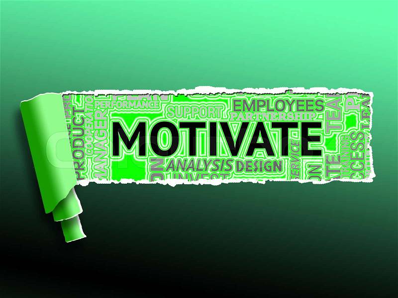 Motivate Word Indicating Do It Now And Inspire, stock photo