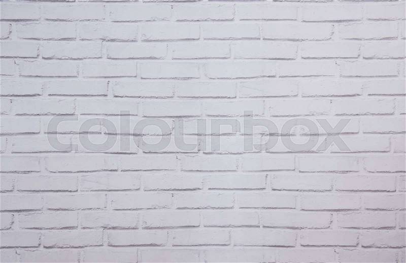 Paper wallpaper with a pattern of white brick, stock photo